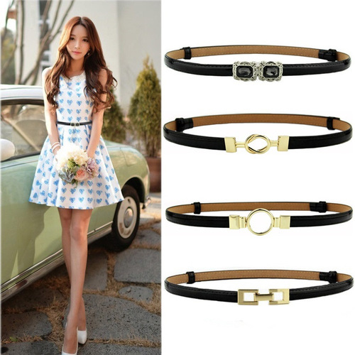 Belt women's thin decorative dress Korean style simple and fashionable matching suit sweater waist waist patent leather small belt