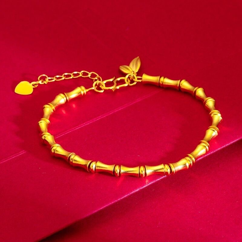 Wholesale Vietnamese Sand Gold Jewelry, Bamboo Knot Bracelet, Strong Color Retention, Wear-Resistant, Matte Finish, Gift Box Packaging Wholesale Vietnamese Sand Gold Jewelry, Bamboo Knot Bracelet, Strong Color Retention, Wear-Resistant, Matte Finish, Gift Box Packaging