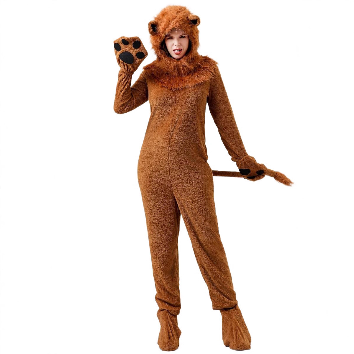 万圣节服装卡通狮子服装COS动物派对表演舞会成人儿童亲子演出服