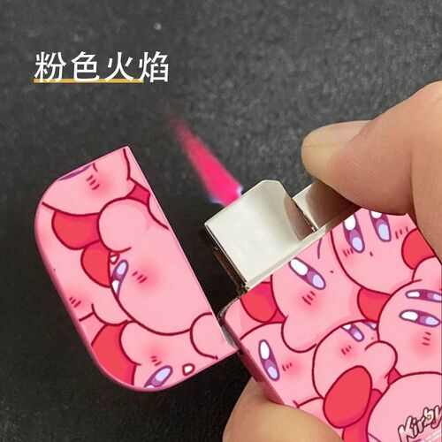 Cute Kirby inflatable lighter pink flame ins high-looking and durable creative can be given to your boyfriend