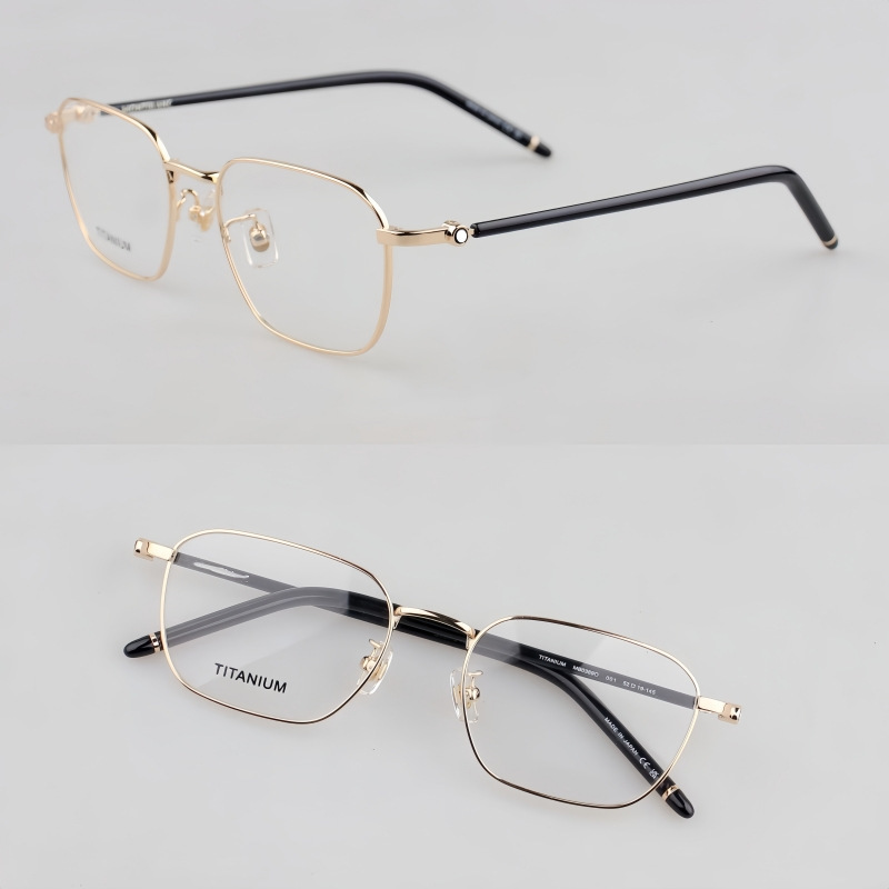Fashionable Business Pure Titanium Full-Frame Myopia Glasses Frame with Elegant and Height Anti-Blue Light Mb0369 Gold Wire Glasses Frame Fashionable Business Pure Titanium Full-Frame Myopia Glasses Frame with Elegant and Height Anti-Blue Light Mb0369 Gold Wire Glasses Frame