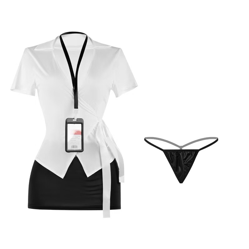 Secretary Cosplay Lingerie Set for Women, Polyester Uniform Costume, One Size — detail image 5