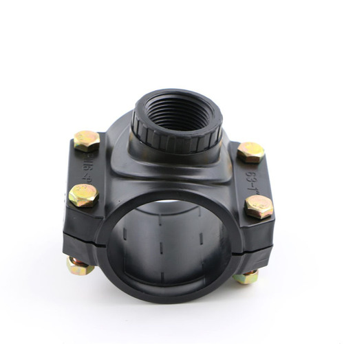 Fully plastic inner wire three-way emergency repair section, 50 two-inch PE pipe saddle, high-quality four-way saddle, oxygenated PE interface