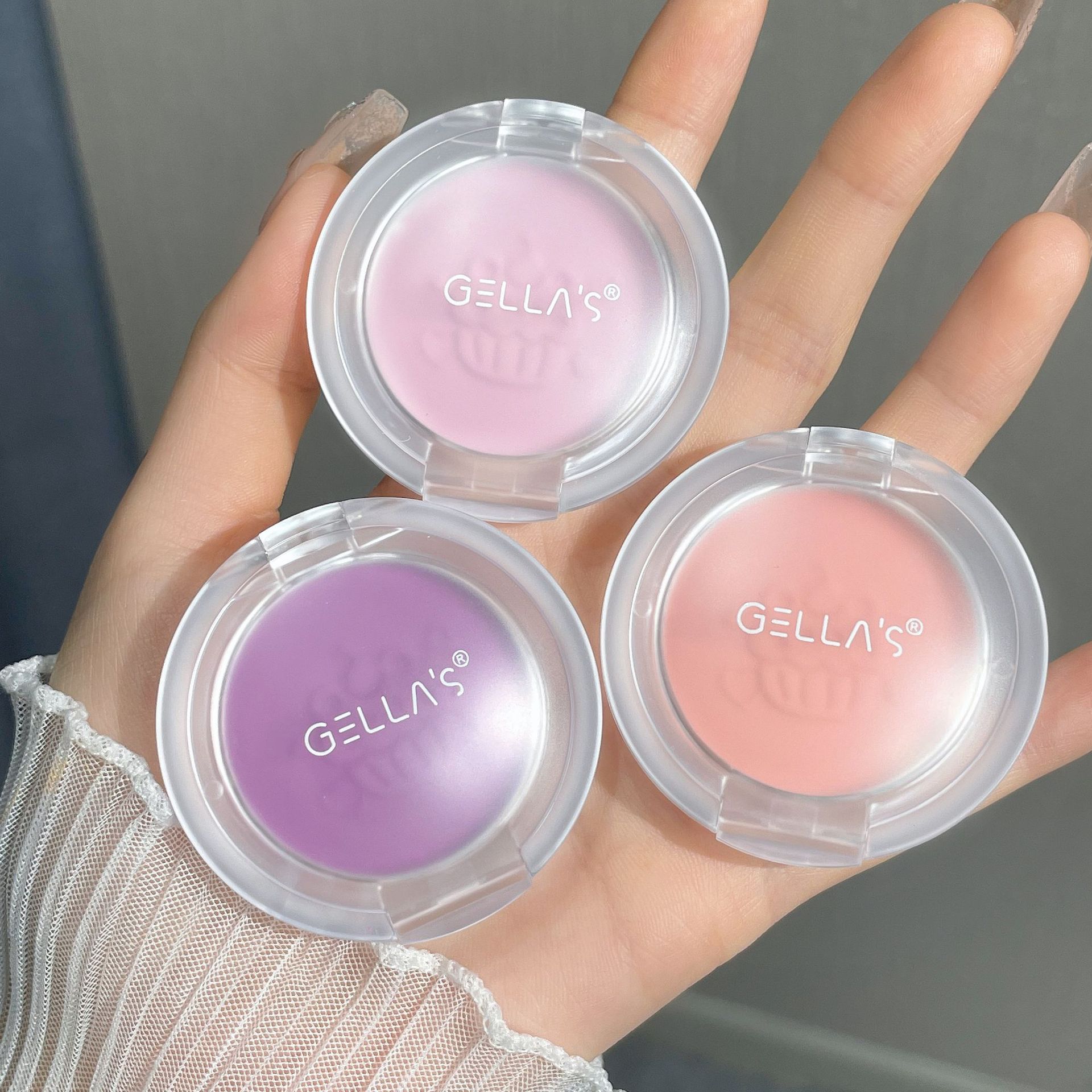 gellas Monochrome Blush Milk Gill Purple Natural Naked Makeup Brightening Color Durable Natural Delicate Vigor Girl