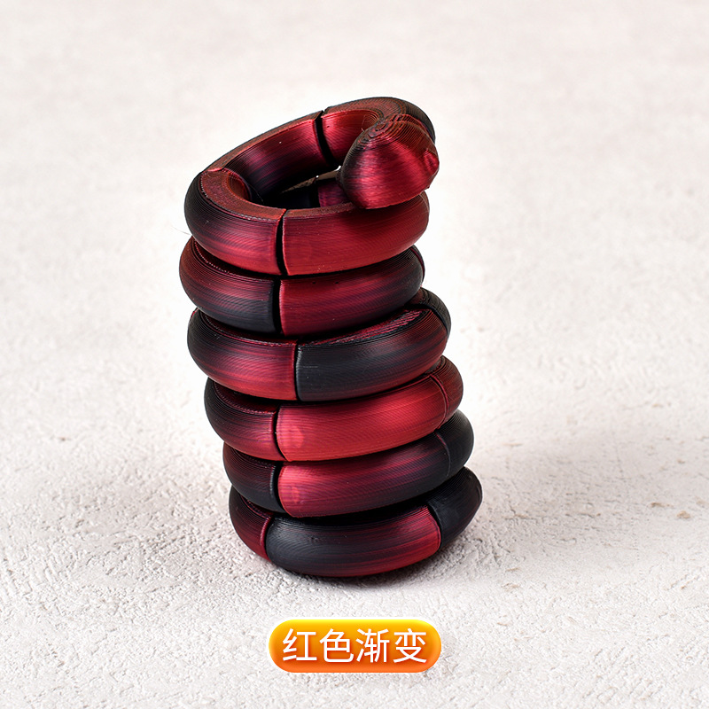 Venta caliente estilo transfronterizo 3d impresión juguete serpiente impresión decoración 3d impresión modelo de serpiente