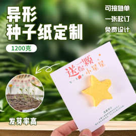 立体五角星种子纸送你一颗小星星可种植可发芽手工纸小红花现货