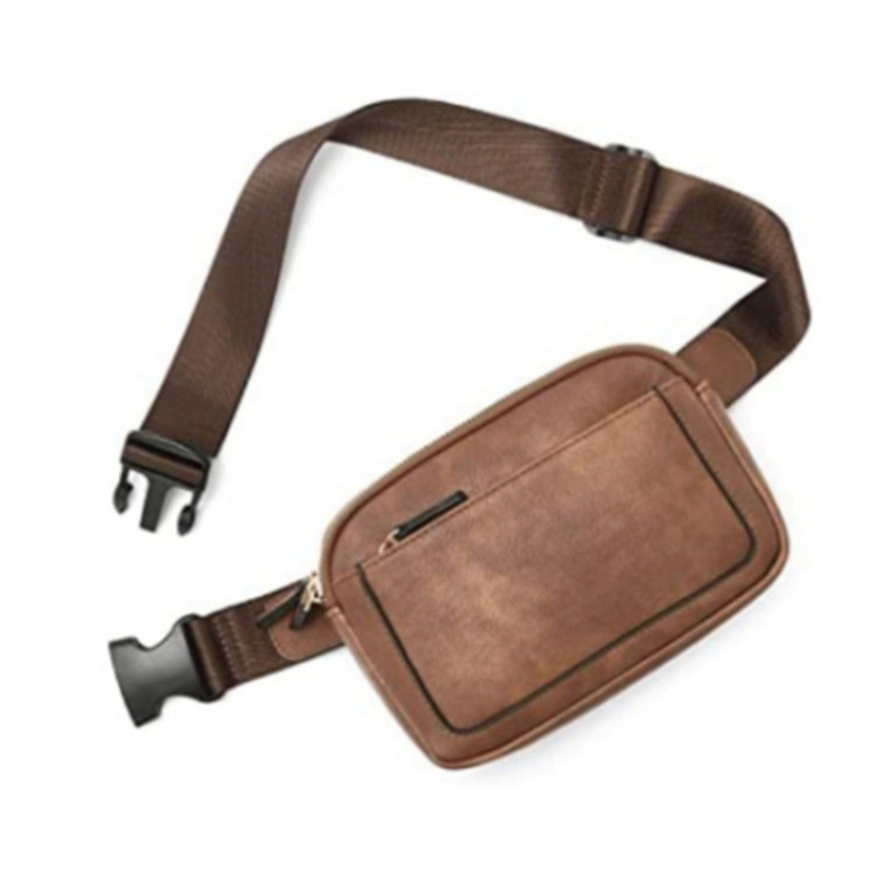 Bolsa de cinturón de cuero para mujer de estilo explosivo en stock Bolsa de mensajero Riñonera Correa de hombro ajustable Riñonera de cuero artificial para mujer