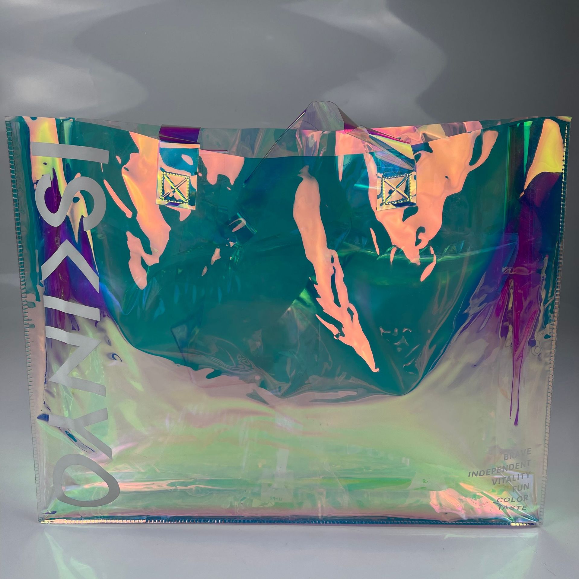 广州厂家透明幻彩镭射购物手提袋包装礼品pvc包包专订袋子