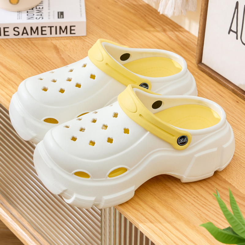 Zapatos Crocs para Mujer, Aptos para Todas las Estaciones, Antideslizantes, Aumentan la Estatura, Sandalias EVA, Pantuflas, Zapatos para Casa y Playa, Duraderos.