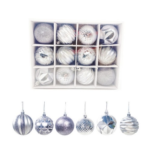 Bola de Navidad traje redondo barril caja cuadrada pintada 3cm4cm6cm decoración navideña bola colgante de Navidad bola decoración Navidad