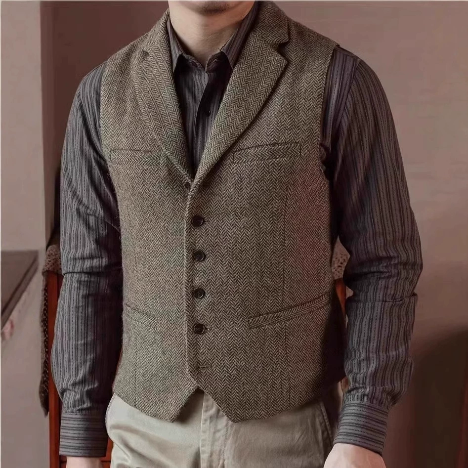 Мужской жилет весенне-осенний трансграничный wish корейская модная новая однобортная куртка жилет без рукавов