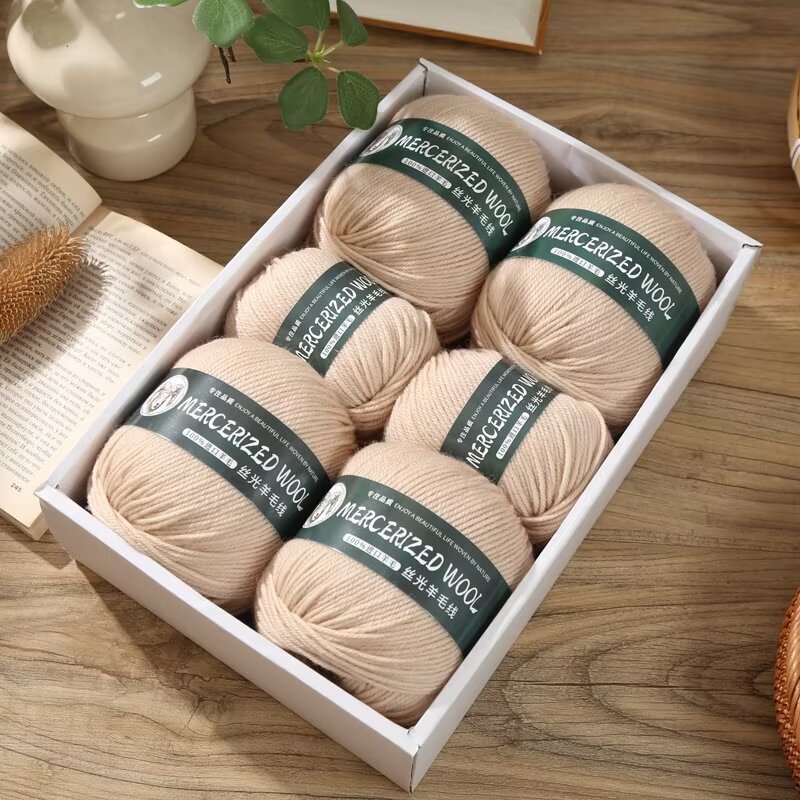 100%纯毛丝光羊毛线100克价美利奴乌拉圭羊毛290中粗毛线手编羊毛