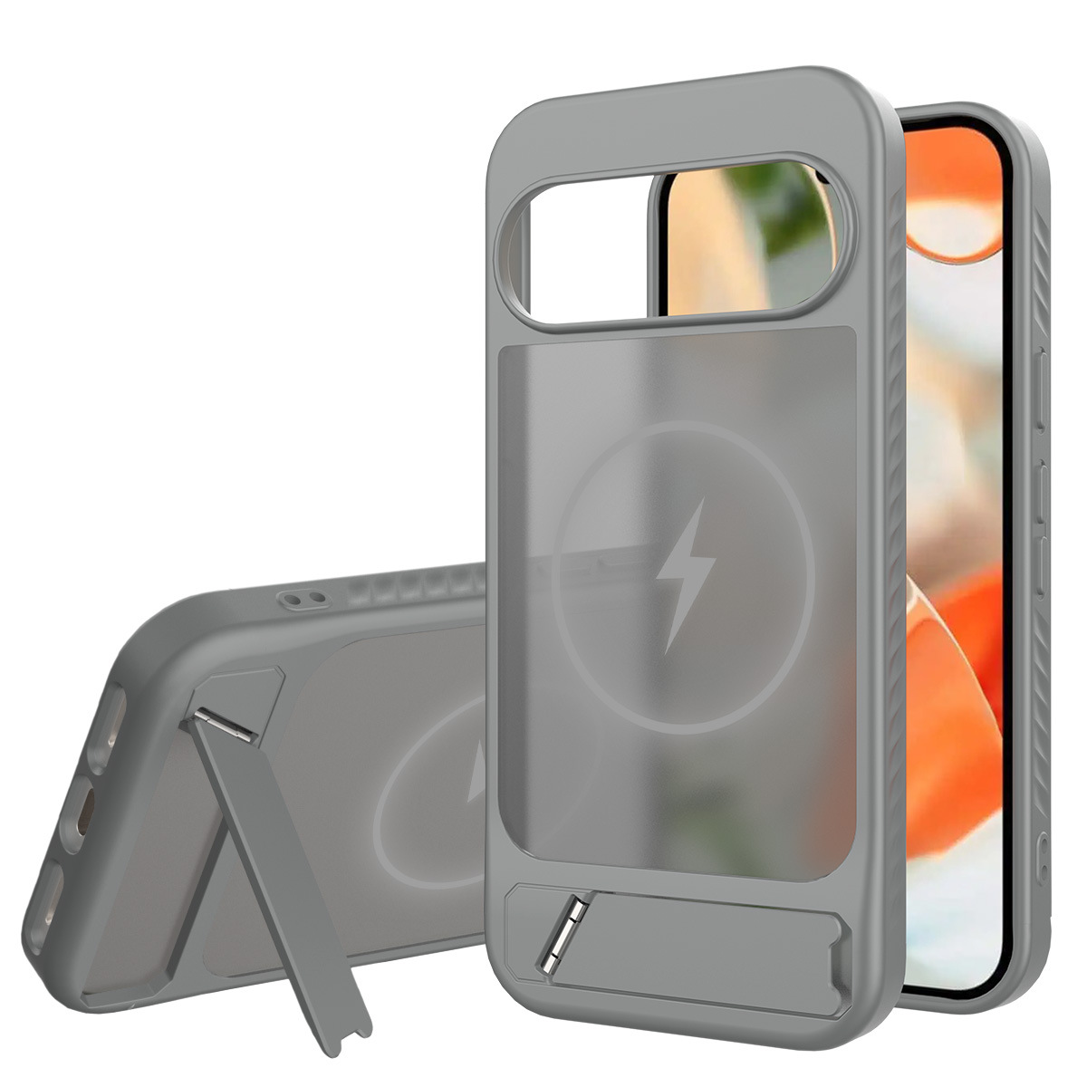 跨境适用Pixel10 ProXL手机壳支架二合一谷歌9Pro磨砂半透9A后壳