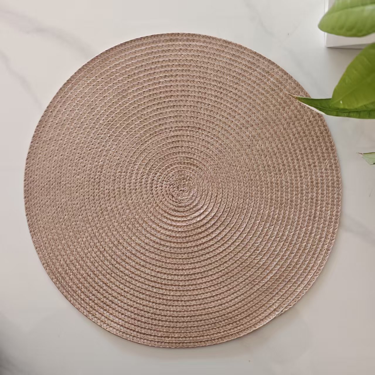 Mantel de Mesa Tejido a Mano de Color Sólido de Material PP, Aislante del Calor, Decoración de Mesa, Protector de Mesa, Mantel Individual