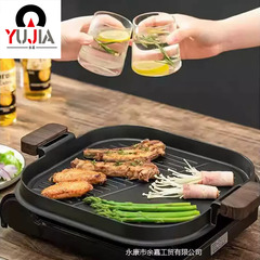屋外焼き皿キャンプカードオーブン専用焼き皿電磁調理器焼肉皿麦飯石平平底無粘焼き鍋