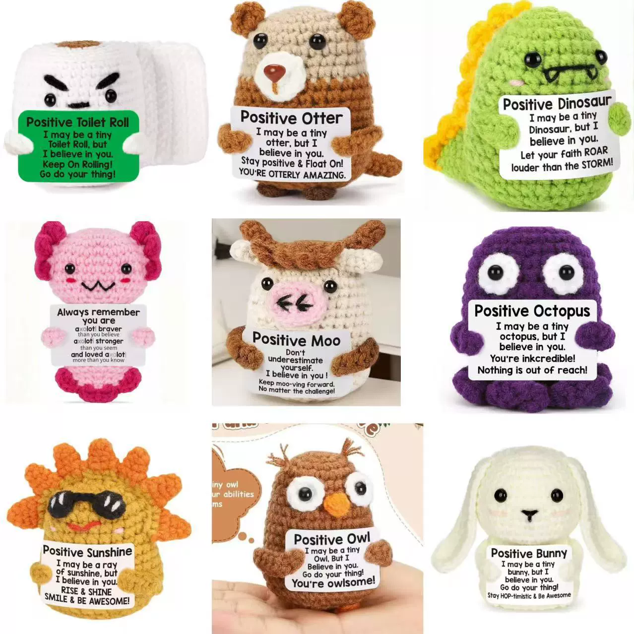 A ручная шерстяная плетеная подвеска милая позитивной энергии забавная кукла украшение осьминога гриб сова подвеска