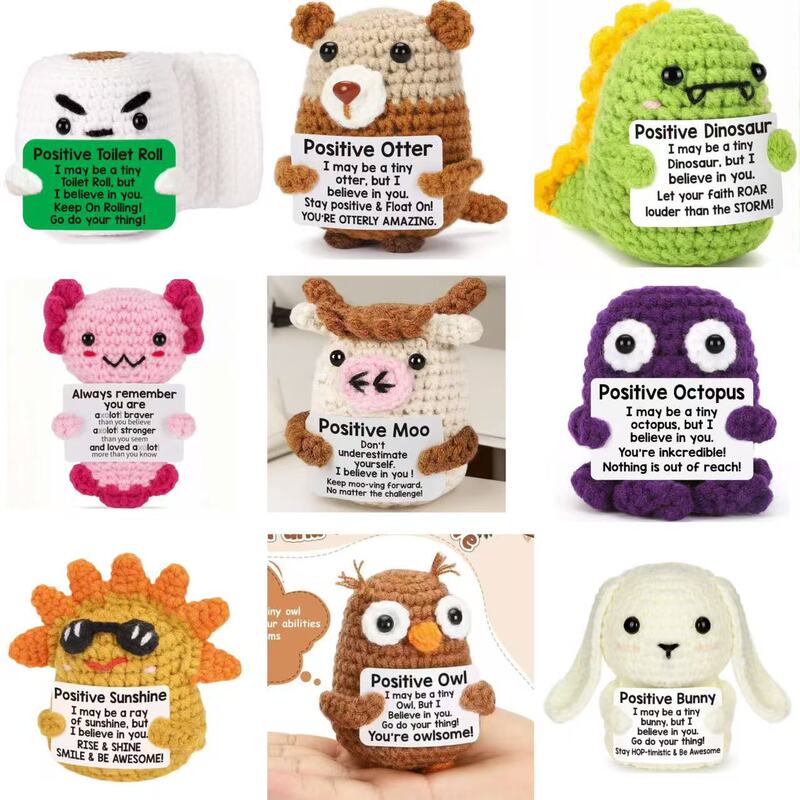 A Handmade Woven Woven Pendant Cute Positive Energy Funny Doll Ornaments Octopus Mushroom Owl Charm