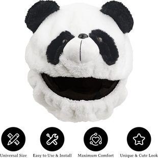 Cross-border Helmet Cover Cute Cartoon Head Anti-Scratch Fleece Cover Motorcycle Full Helmet Revealed Helmet Protective Motorcycle Helmet Cover