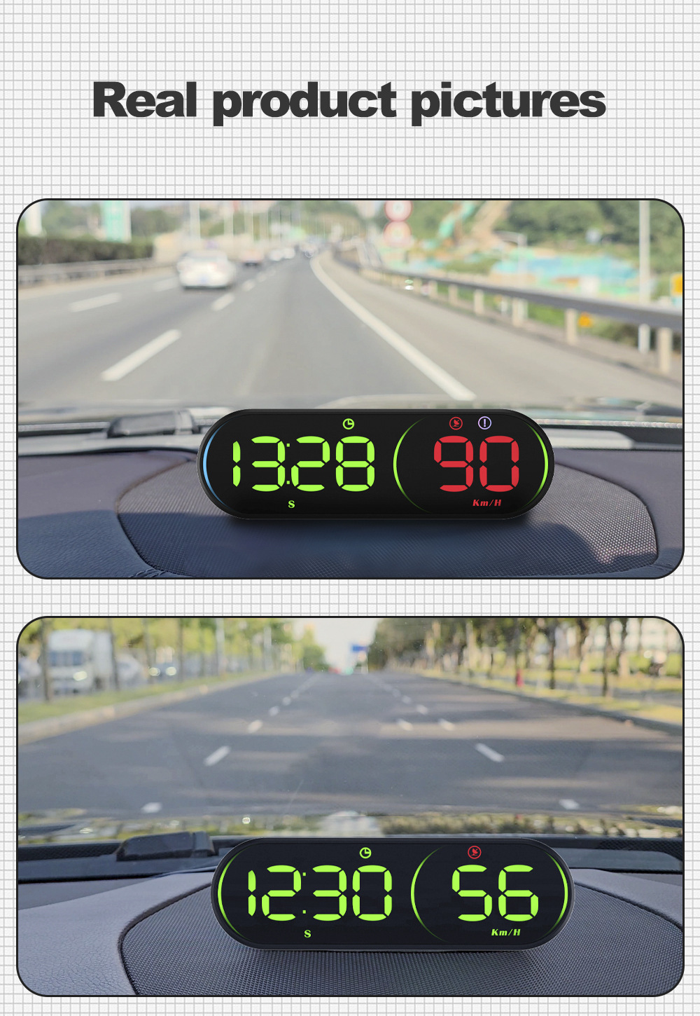New G26 HD Universal Car HUD |   GPS Multifunction Speedometer
