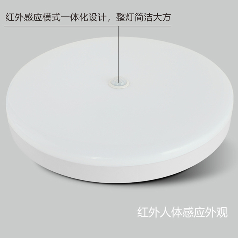 Luz de techo led redondo balcón pasillo luz Cuerpo Humano inducción sonido y control de luz Luz de Baño Luz de ingeniería pan