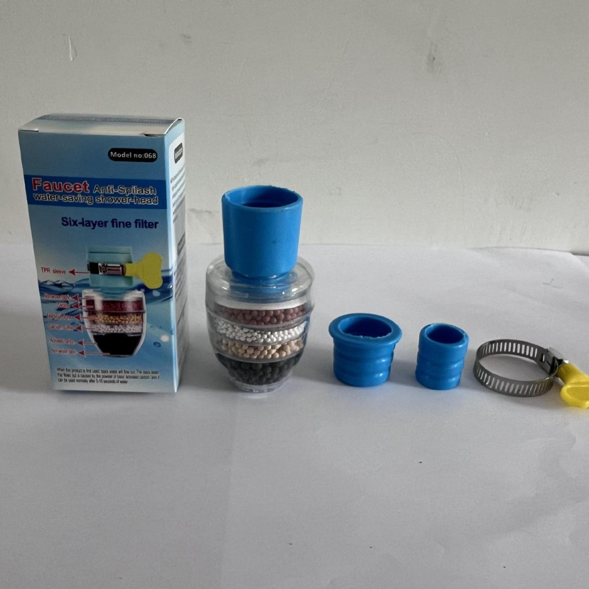 Grifo, cabezal a prueba de salpicaduras, filtro de purificación de agua de cocina, giratorio retráctil, con piedra médica, artefacto de ducha de ahorro de agua al por mayor