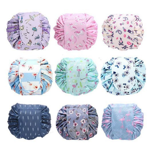 High quality capacious cosmetic bag, handheld storage bag, organizer bag for traveling, drawstring, Korean style