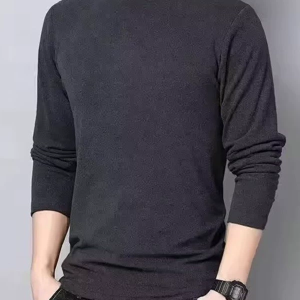 Фабрика оптовая двухсторонняя футболка с длинным рукавом с половинным воротом