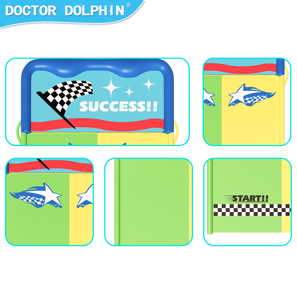 Doctor Dolphin | Niños tobogán de agua hogar al aire libre tobogán agua aerosol tobogán de dibujos animados de los niños