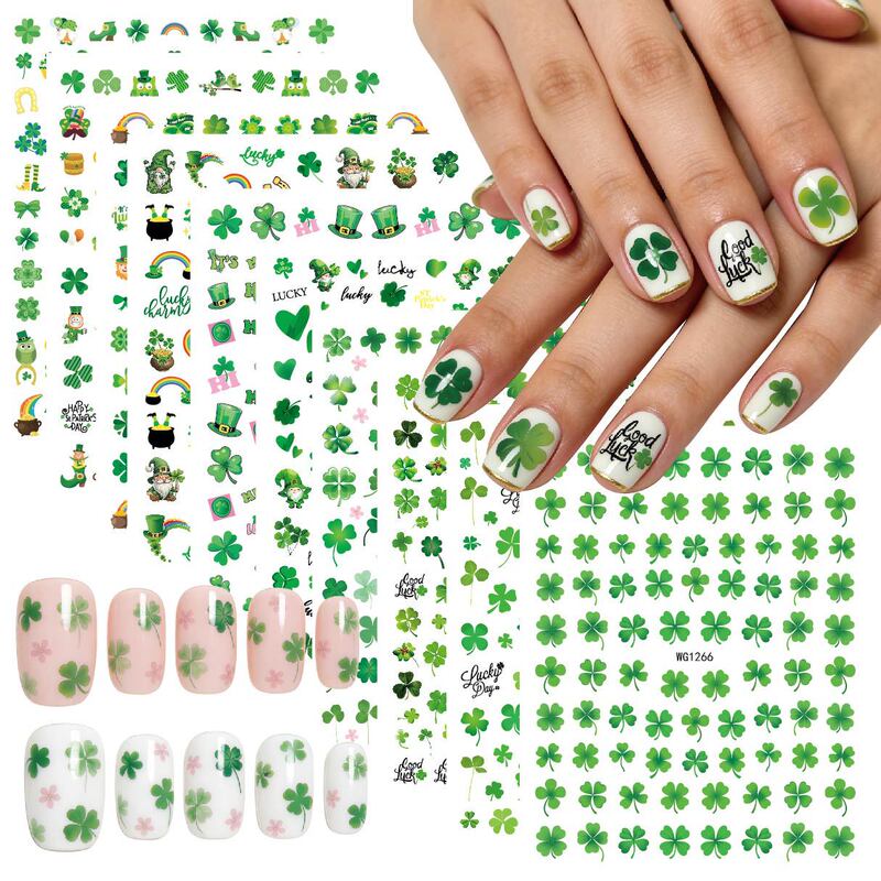 New Four-Leaf Clover St. Patrick's Day Nail Stickers Small Leaf Clover St. Patrick's Day Nail Stickers Wg1266-1275 New Four-Leaf Clover St. Patrick's Day Nail Stickers Small Leaf Clover St. Patrick's Day Nail Stickers Wg1266-1275