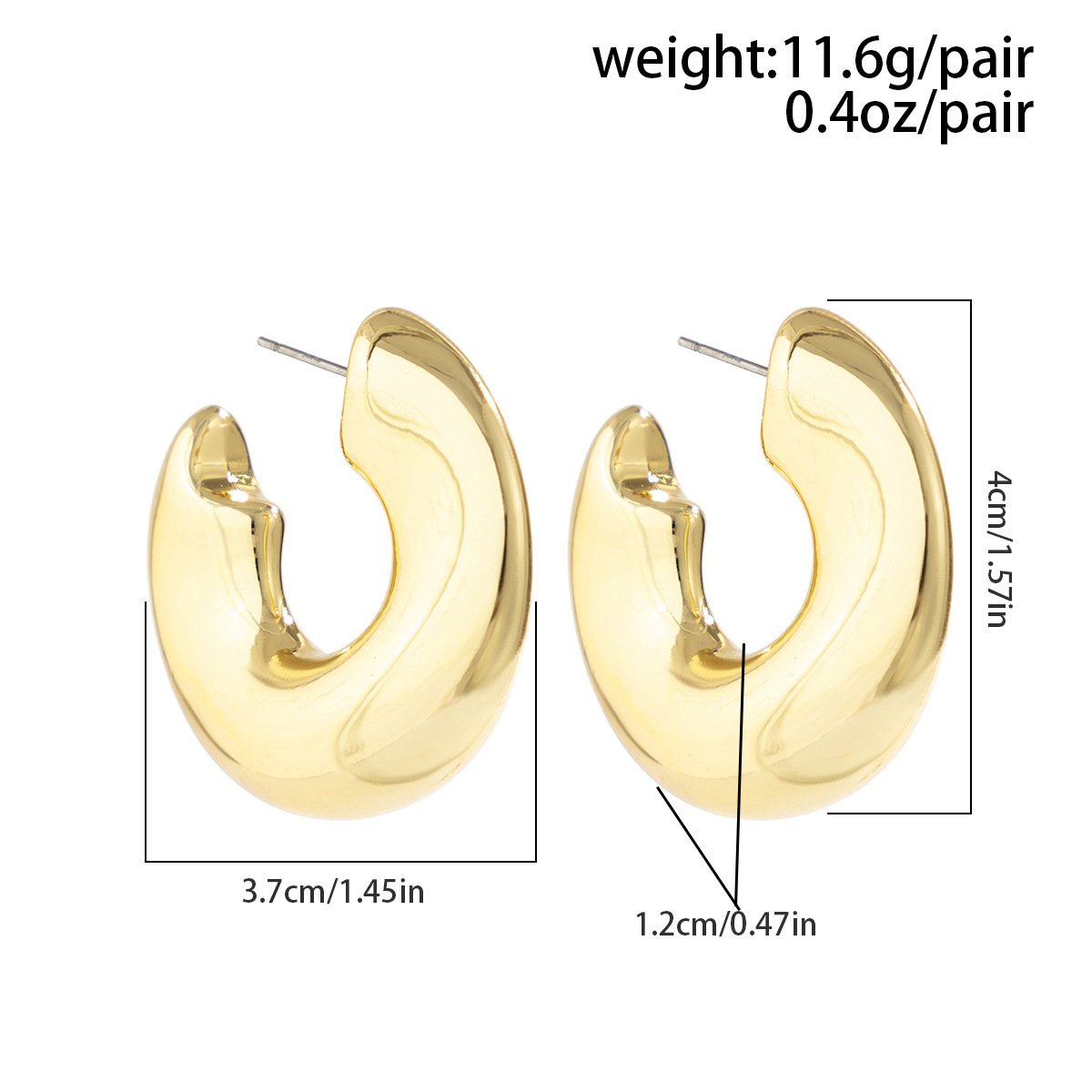 15g Weight Alloy Ear Needle Material Earrings Classification 1 Pair Quantity Holiday, Travel Occasion CCB, Alloy Material Geometric Pattern Women's Gender Plating Design Casual, Elegant, Lady Style 1 Pair Casual Elegant Lady Geometric Plating CCB Alloy Earrings 5