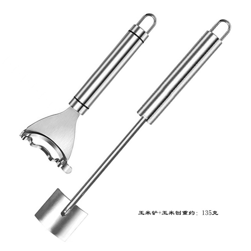 ステンレス鋼トウモロコシシャベル、新型トウモロコシ脱穀機、トウモロコシ皮むき器、キッチンガジェット|undefined
