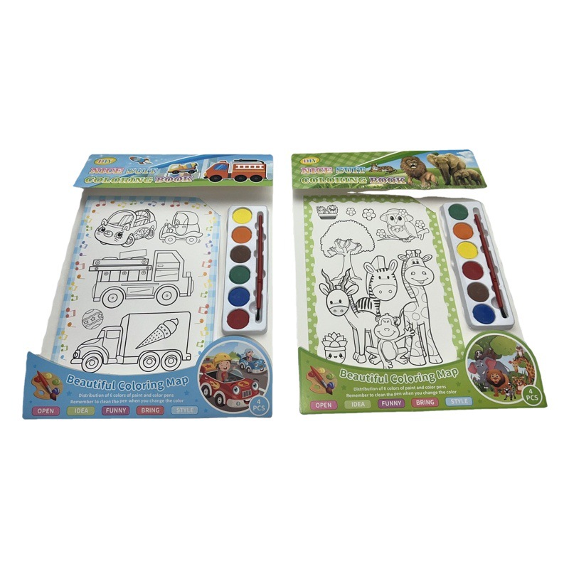 Pintura propia de los niños acuarela graffiti coloración pintura versión bebé para colorear Parque puesto de juguete mercado nocturno al por mayor