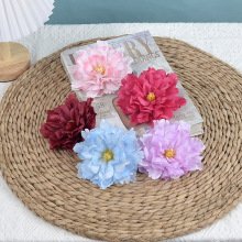 仿真花婚庆手工花绢花花墙胸花头饰 装饰花芙蓉牡丹花头