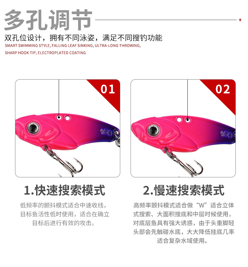 Metal Blade Baits Spinner Blade Lures Fresh Water Bass Swimbait Tackle Gear