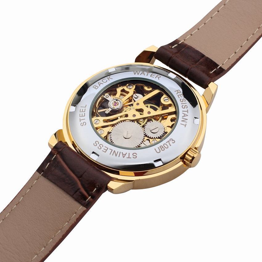 Geometric Pattern Men'S Gender Modern Style, Classic Style Style Modern Style Classic Style Geometric Buckle Mechanical Men's Watches