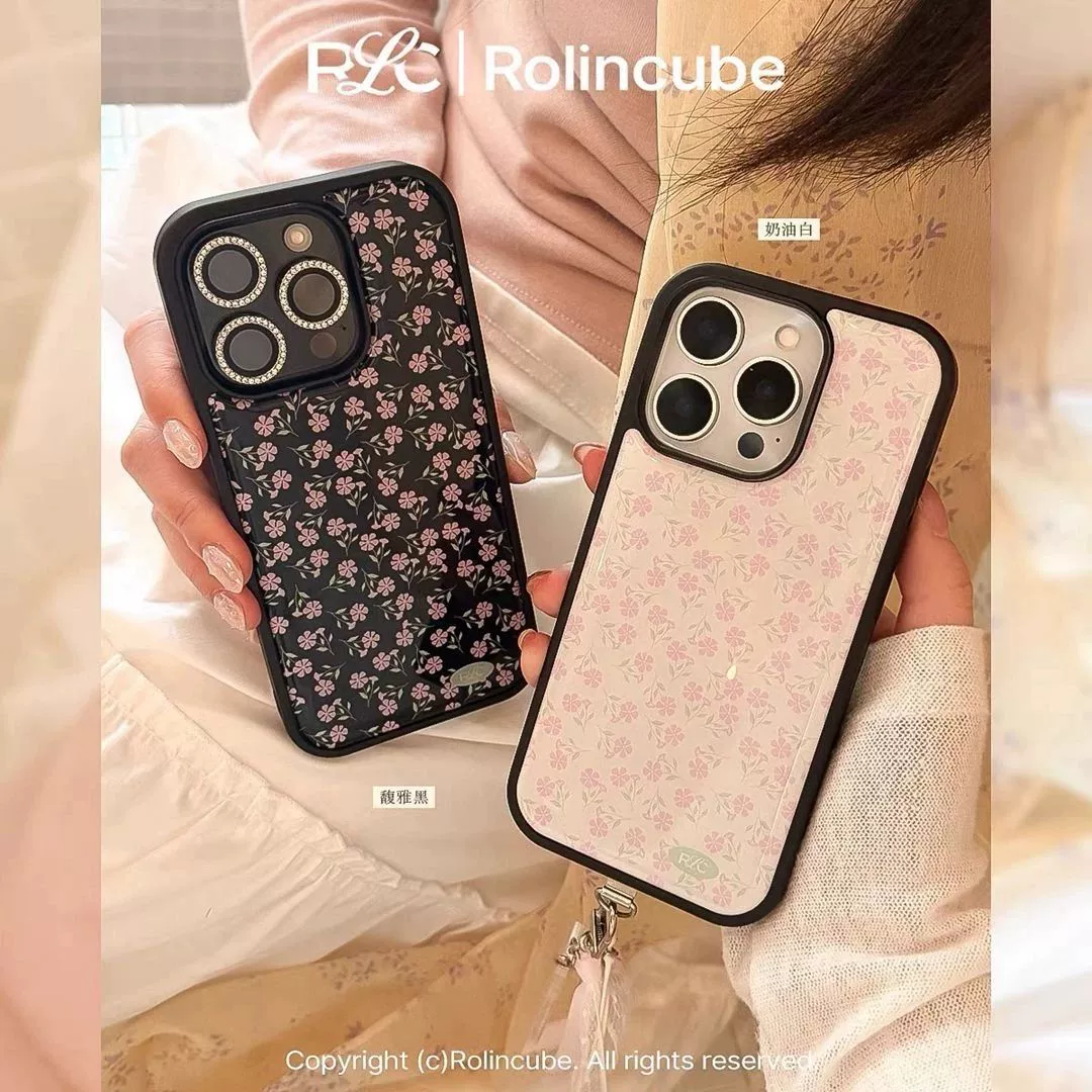 スマホケース (Apple) iPhone 17/16 シリーズ — ハイドロゲル、フローラルデザイン、