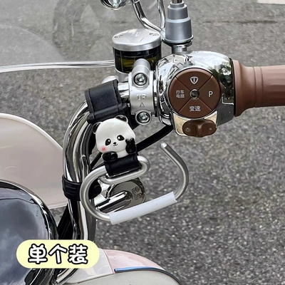 strong load-bearing hanging hook, Other Electric Vehicle Accessories - panda-with-raised-hands-black-belt-hook-single-pack