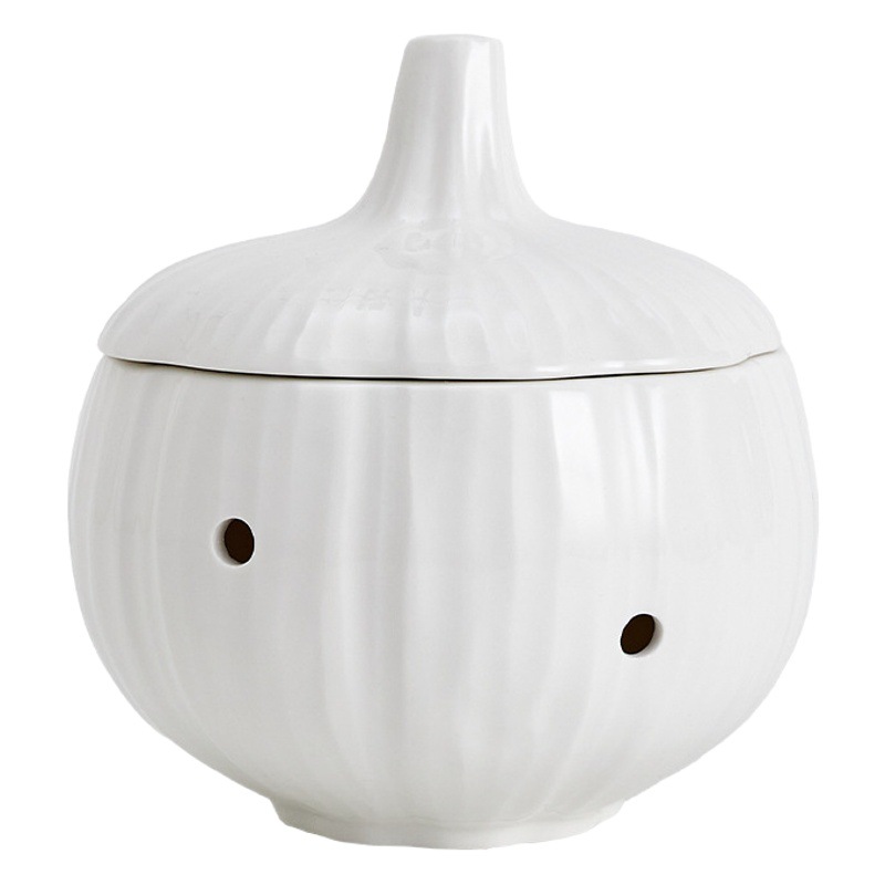 Nuevo tanque de almacenamiento de ajo hueco transfronterizo, cocina doméstica, a prueba de humedad y moho, tanque de almacenamiento de cabeza de ajo, tanque sellado de cerámica