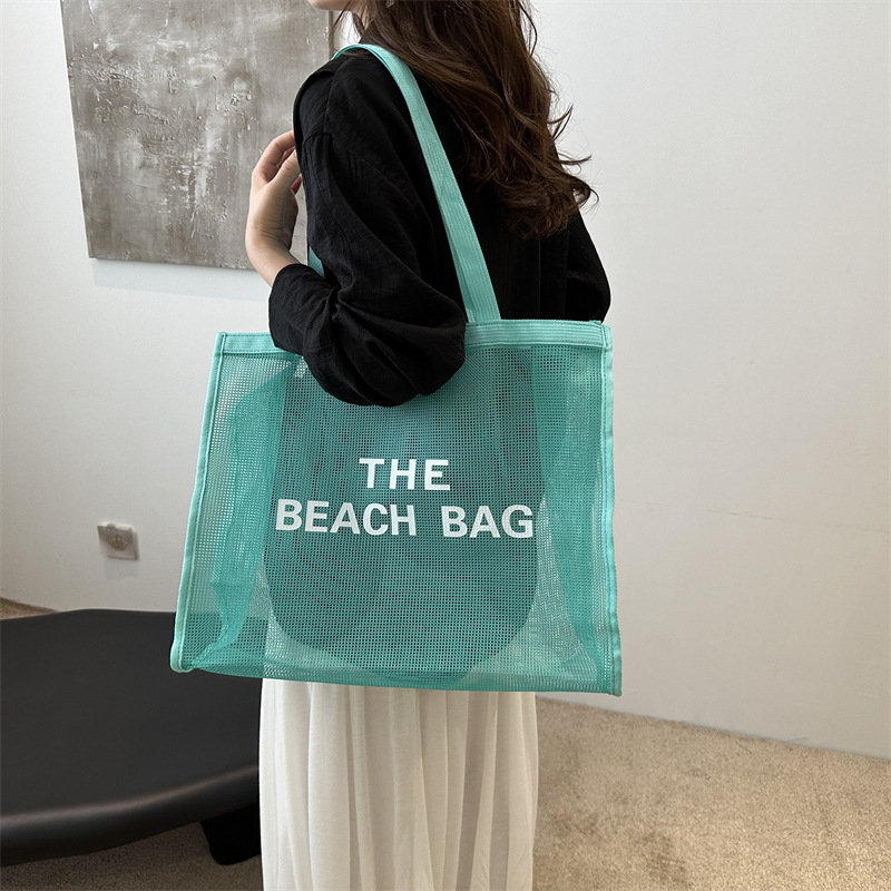 Bolsas de tela de gran capacidad bolsas de mano para salir bolsas de playa de moda natación almacenamiento de compras portátiles mujeres 2024 nuevo