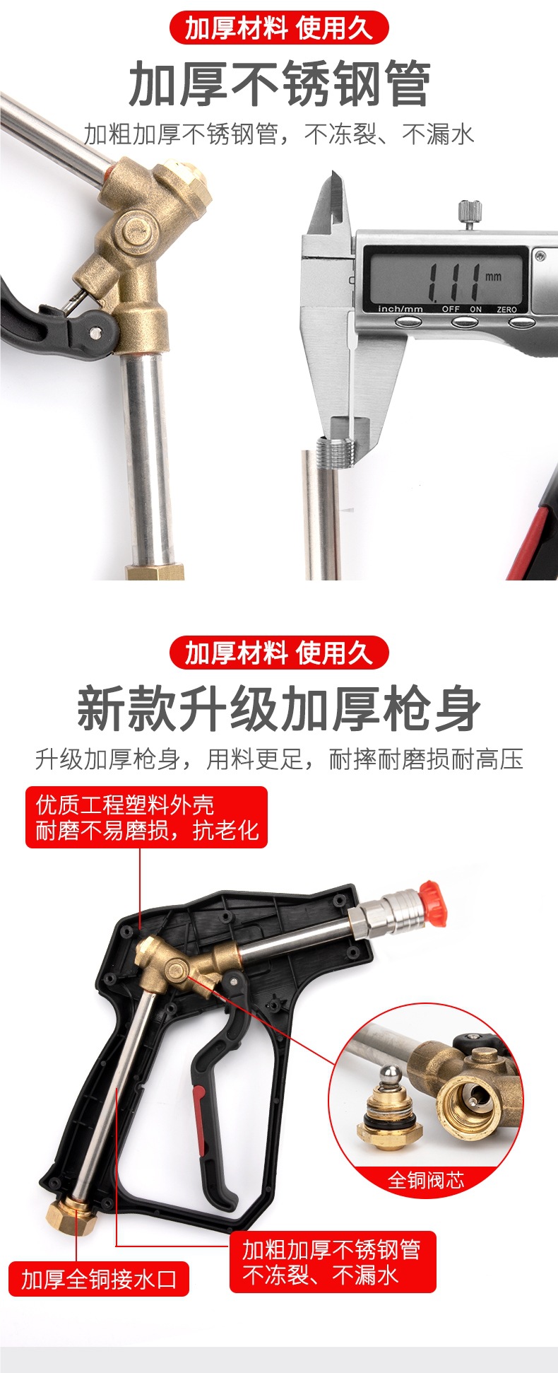 Car Wash Shop Special Supercharged High-Pressure Water Gun Head Car Wash Machine Gun Head Black Cat Powerful Cleaning Machine Quick Plug Car Spray Gun