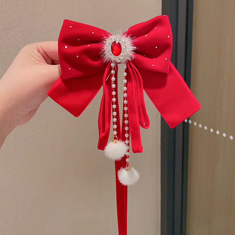 Horquillas Chinas Tradicionales para Niños, Materiales Mixtos, Decorativo, Con Borlas, para Hanfu y Año Nuevo