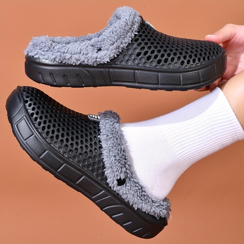 Cozy Plush Lined Winter Clog Slippers Warm Comfortable Non