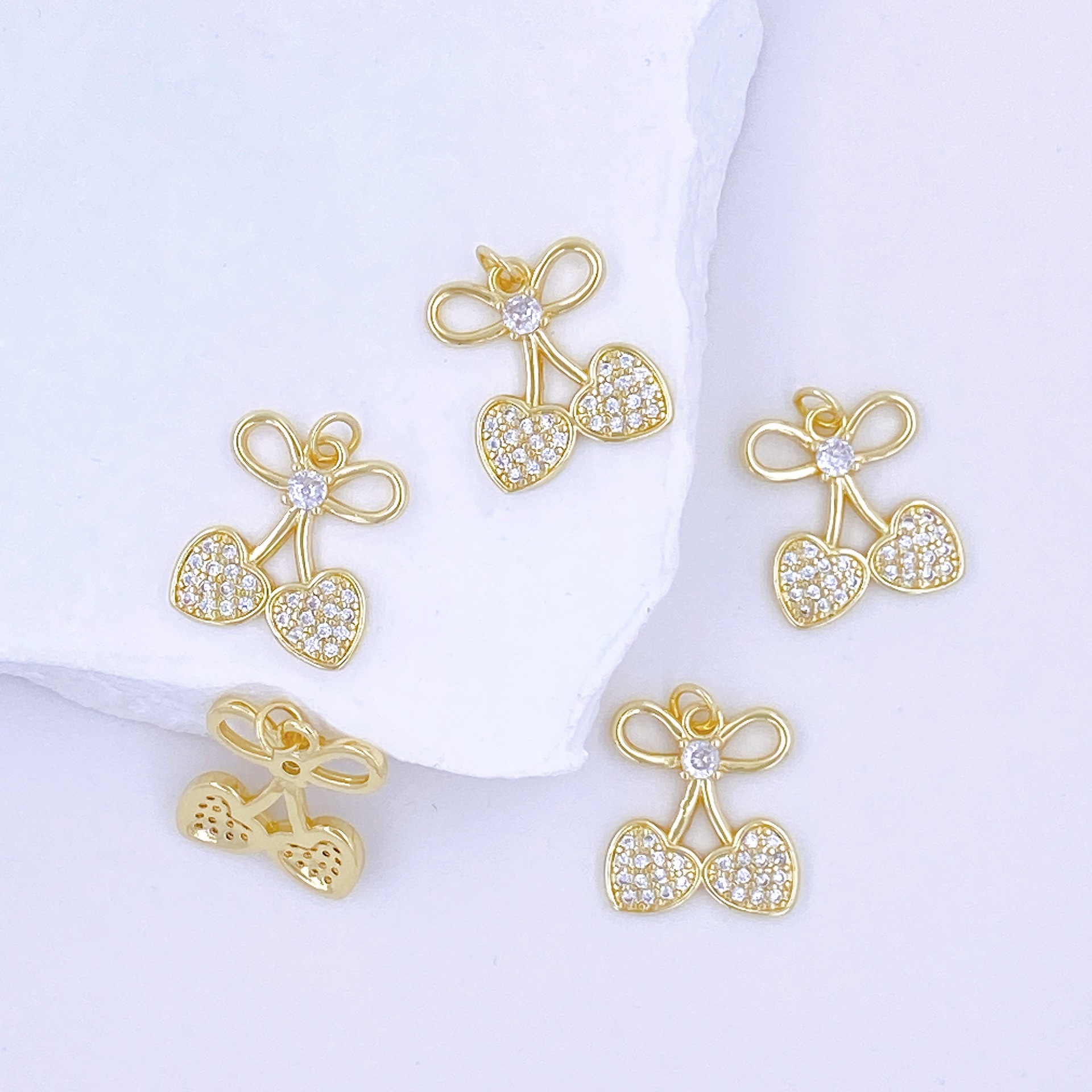 1 Piece Copper Polished Cherry Pendant display picture 5