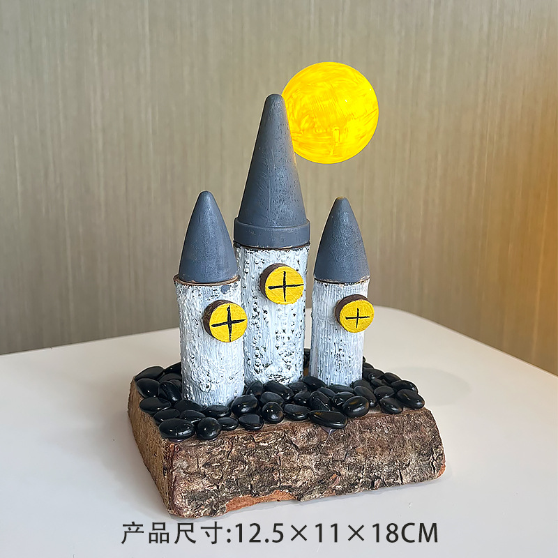 Área de jardín de infantes esquina carpintería diy paquete de materiales hechos a mano conjunto completo de juguetes de madera pequeños adornos de cabaña