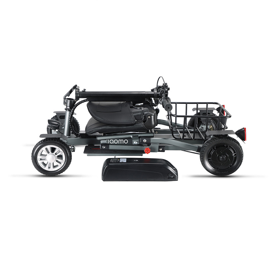 Cross-Border Amazon Dropshipping Elderly Mobility Electric Vehicle Aluminum Alloy Ultra-Light Portable Four-Wheel Folding Lithium Electric Vehicle