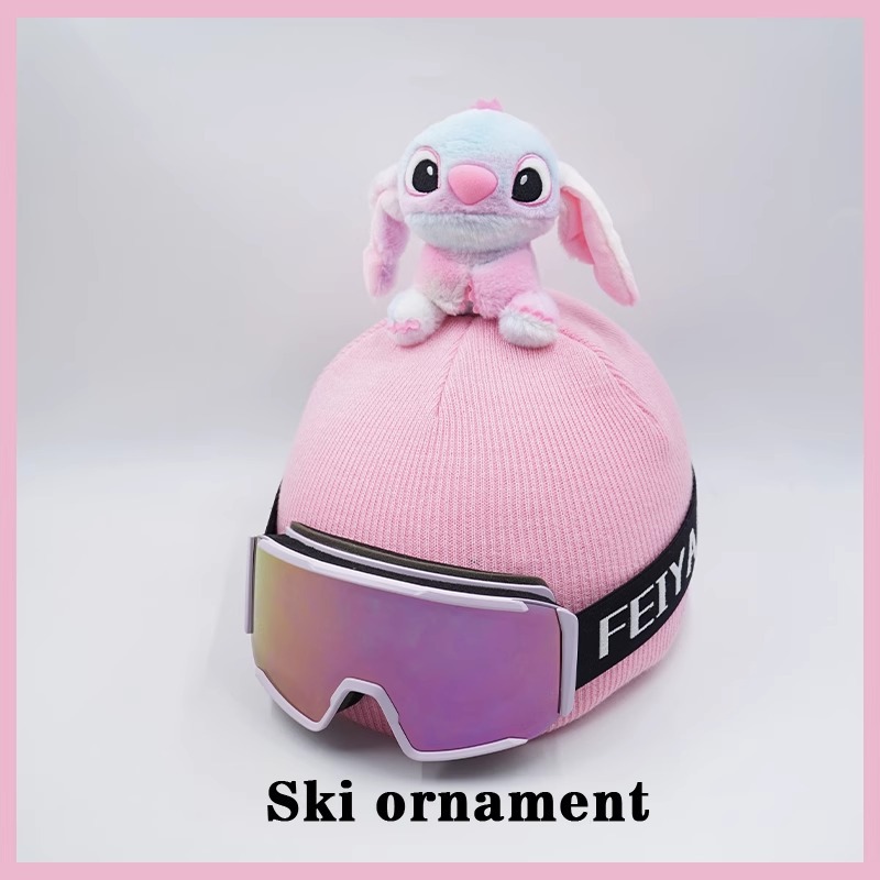 Tie-dye Stitch Doll Cartoon Ski Hat Helmet Cover Handmade Plush