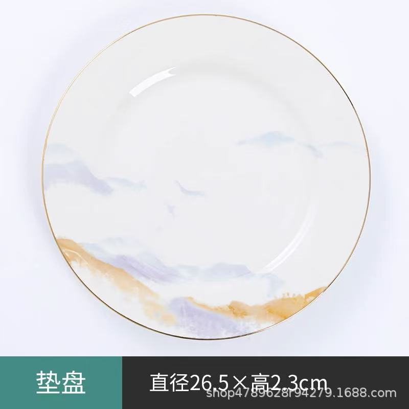 高級軽量高級ニューチャイナスタイル五つ星ホテルボーンチャイナテーブル装飾食器レストランクラブ業務用陶器|undefined