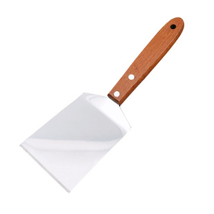 Stainless Steel Cheese Shovel Brownie Biscuit Tiramisu Shovel Wooden Handle Small Pan Shovel Cake Pizza Household Shovel