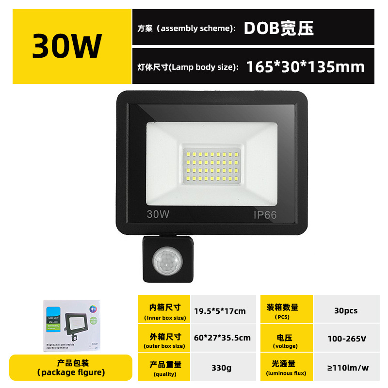 Sensor Infrarrojo - 30W de Potencia Total (100-265V)