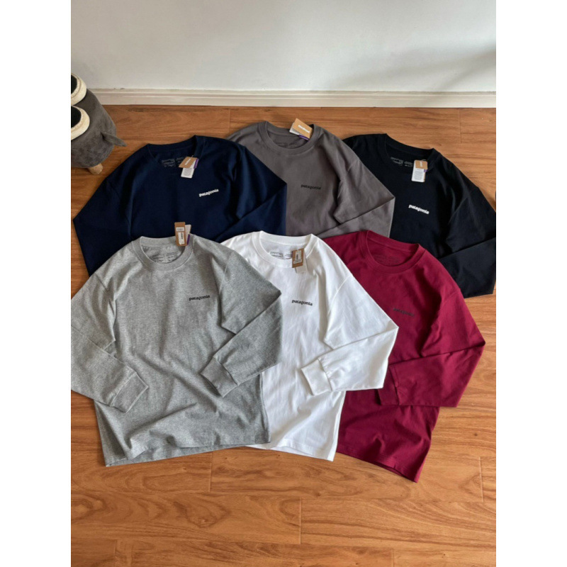 2026 Classic Outdoor Style Pat Long-Sleeve T-Shirt with Pat Print, Casual Trendy Loose Fit Unisex Letter Print